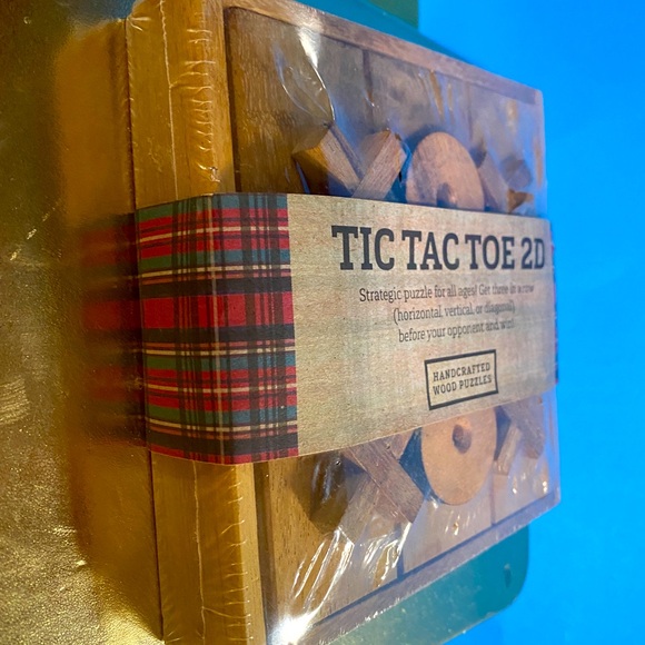 TIC TAC TOE 2-D WOODEN GAME PUZZLE HANDCRAFTED SIAM MANDALAY SEALED PACKAGE - Picture 2 of 7